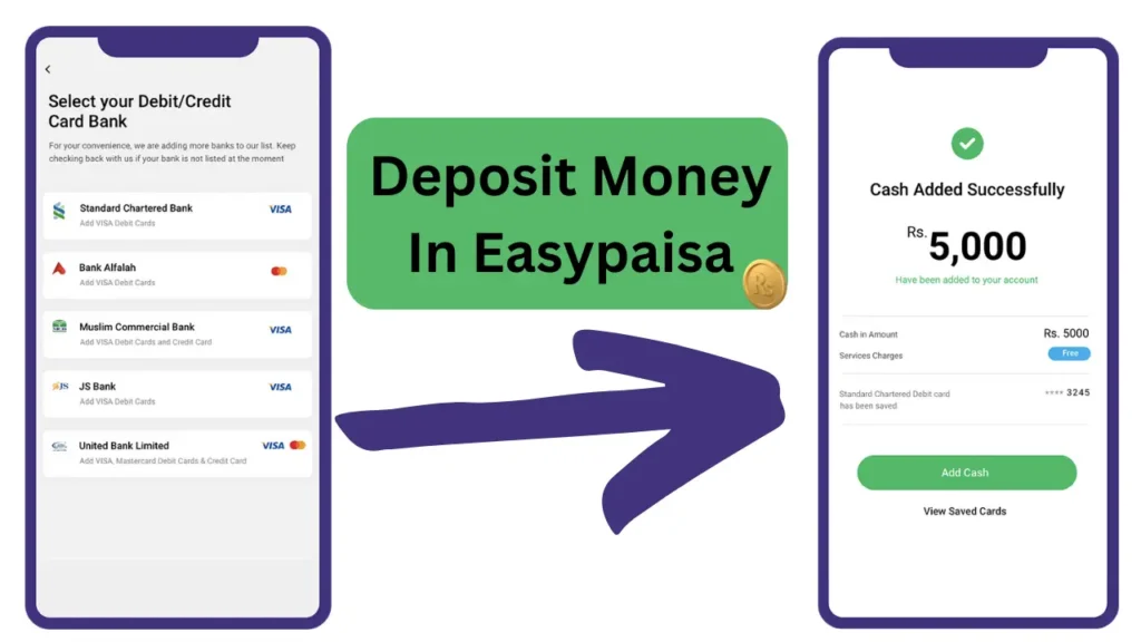 deposit on your Easypaisa 